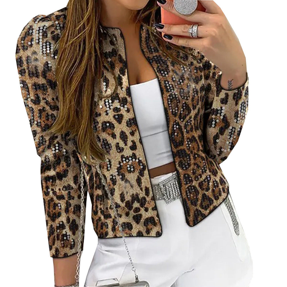 Women's Long-sleeve Sequin Blazer