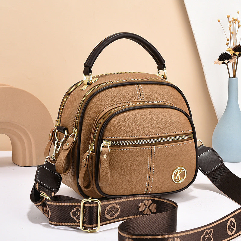 Women's Multi-Zipper Crossbody Bag