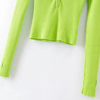 Women's High Neck Short Sweater