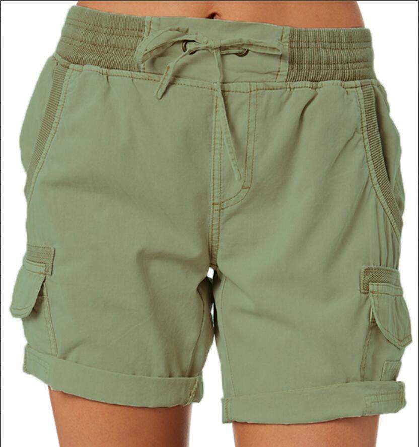 Women's High Waist Cargo Shorts