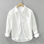 Men's Long Sleeve Casual Linen Blend Japanese Shirt
