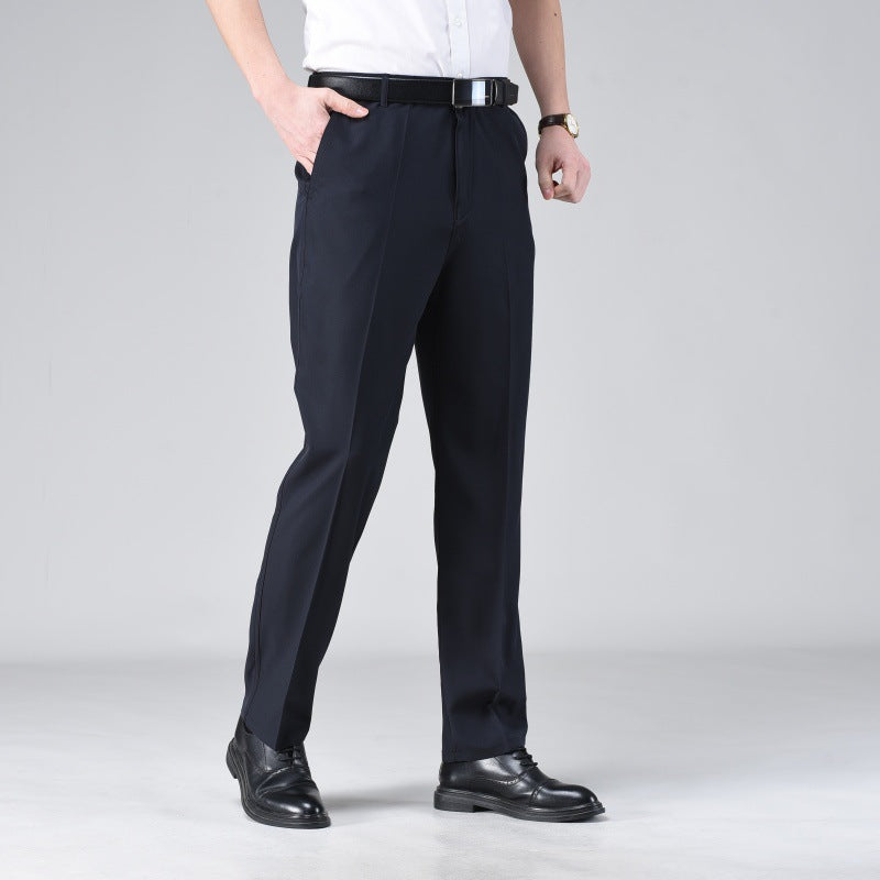Men's Casual Solid Loose Straight-leg Pants