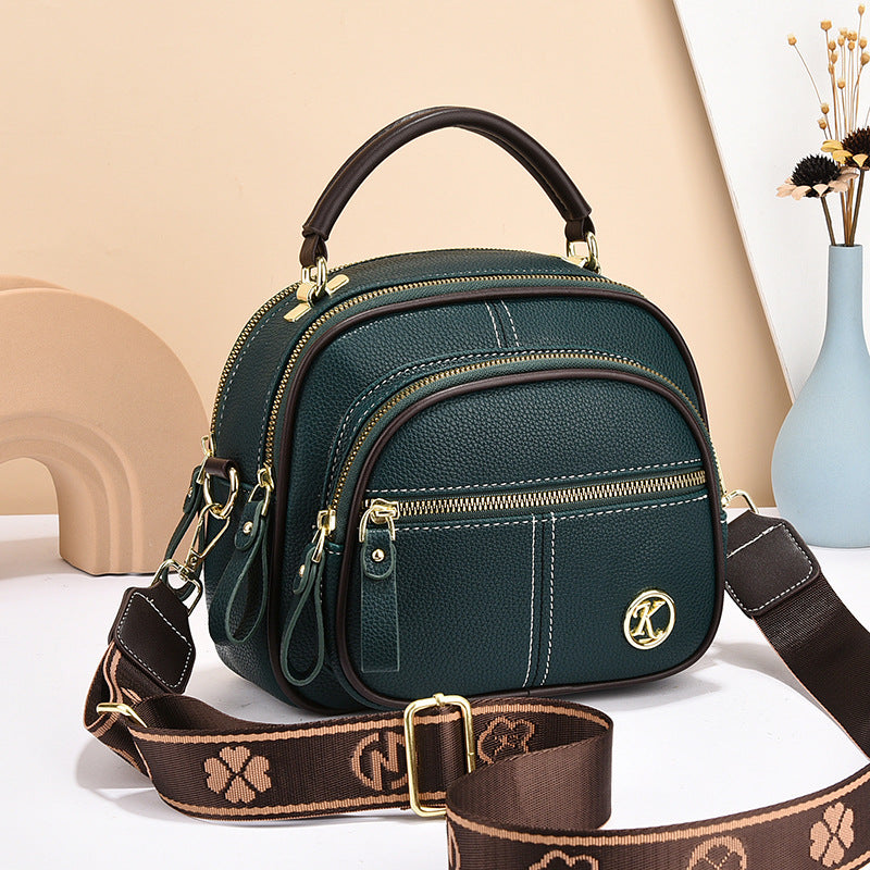 Women's Multi-Zipper Crossbody Bag