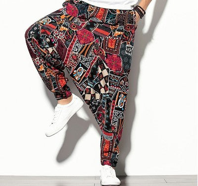 Men's Cotton And Linen Harem Lantern Pants