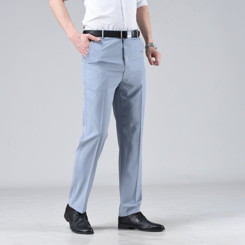 Men's Casual Solid Loose Straight-leg Pants