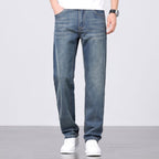 Men's Relaxed Washed And Faded Straight Jeans