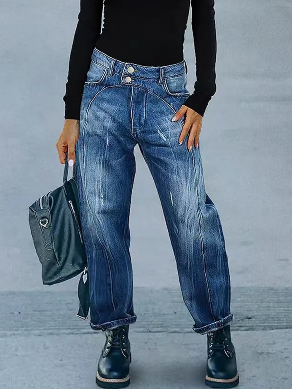Women's Washed Denim Jeans