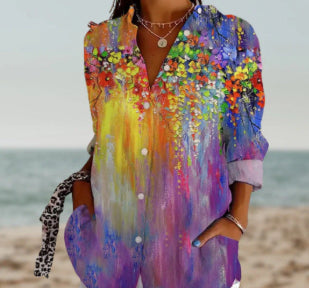 Women's Cross-Border Lapel Shirt