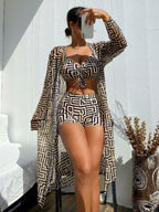 Women's Three-Piece Swimwear Cover-Up Set