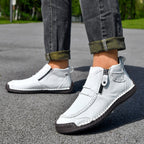 Men's Flats Ankle Side-Zipped Boots