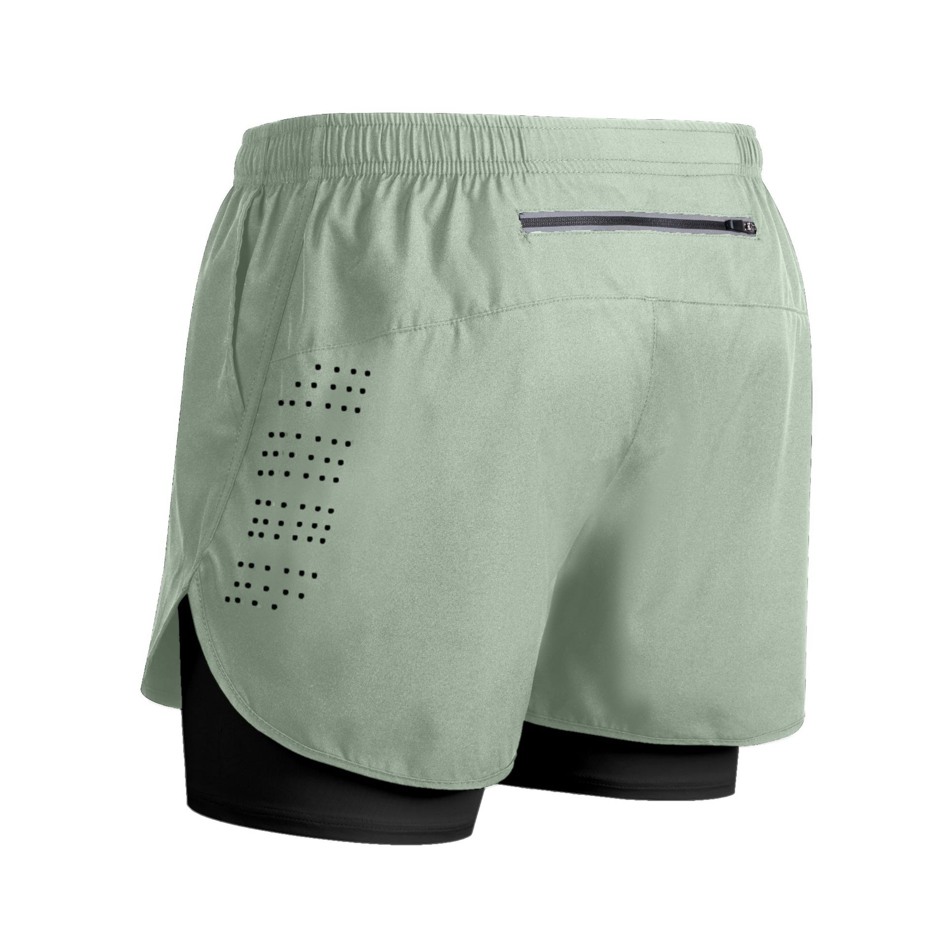 Men's Quick-Dry Double-Layer Fitness Shorts