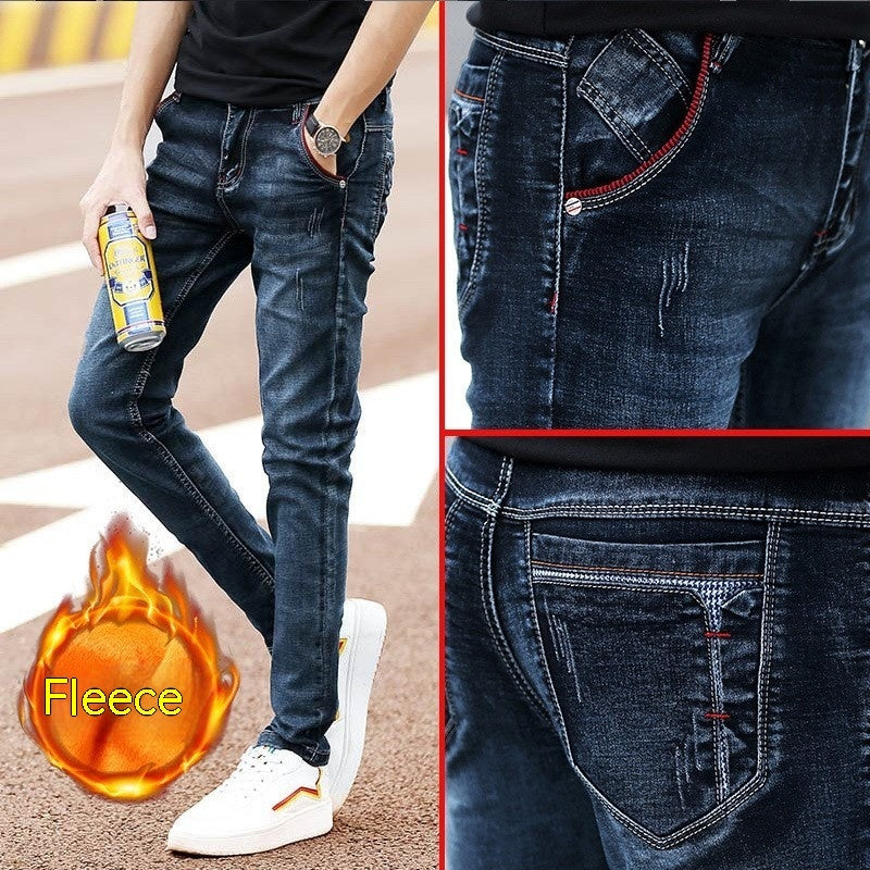 Men's Straight Fit Fleece Lined Jeans