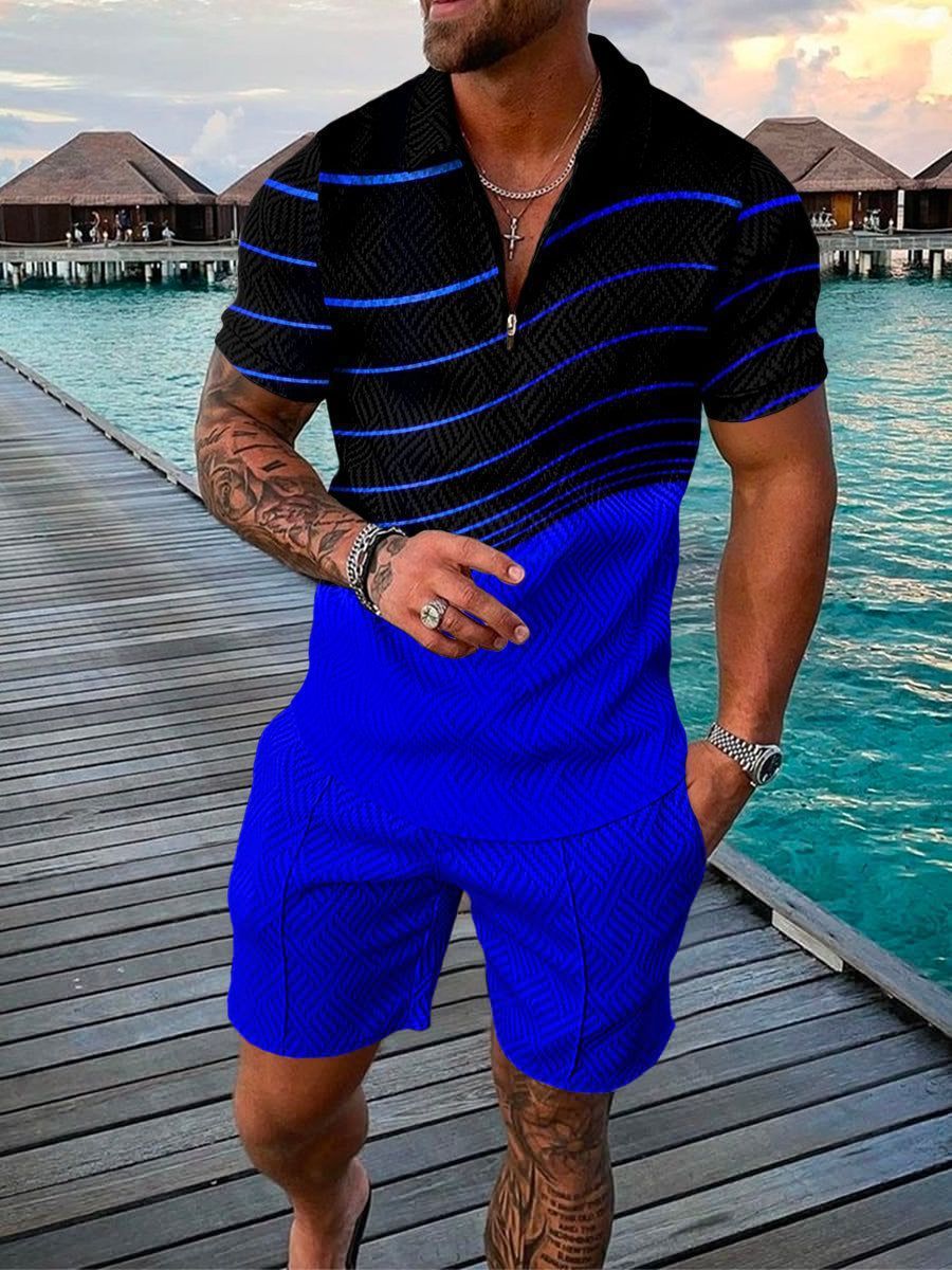 Men's 140 Mesh Icy Cool Polo Shirt And Short Set