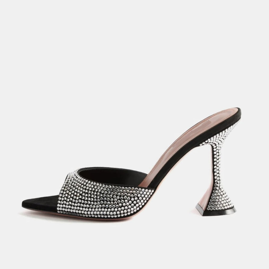 Women's Peep Toe Pointed Open Toe Rhinestone High Heel Shoes