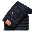 Men's Fleece-lined Loose Straight Cut Jeans