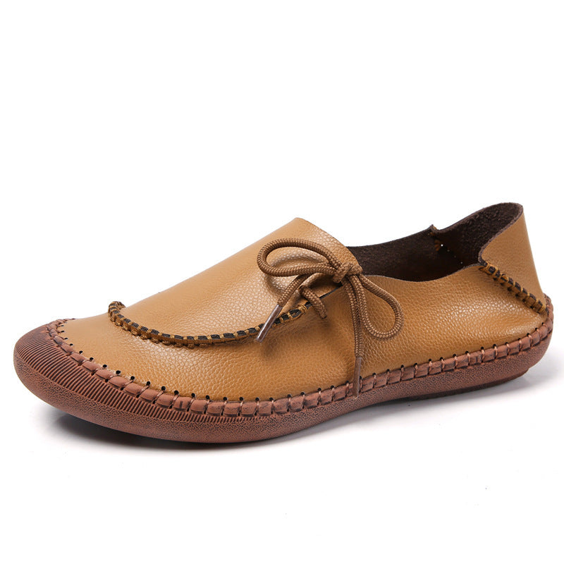 New Style Plus Size Women's Shoes Two Wear Leather Flat Casual Shoes