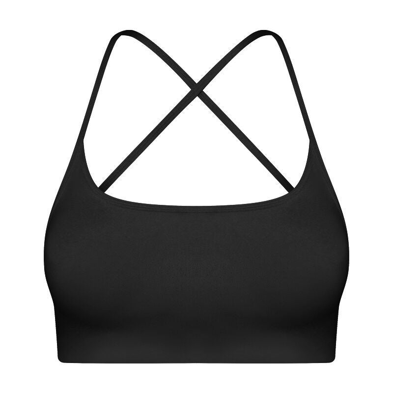 Women's Thin Strapped Chest Padded Shockproof Yoga Bra