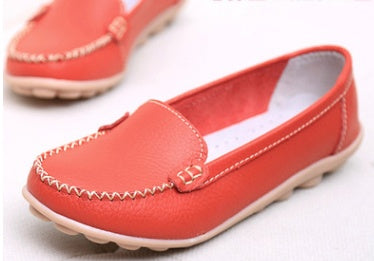 Women's Genuine Leather Bubble Soled Flats