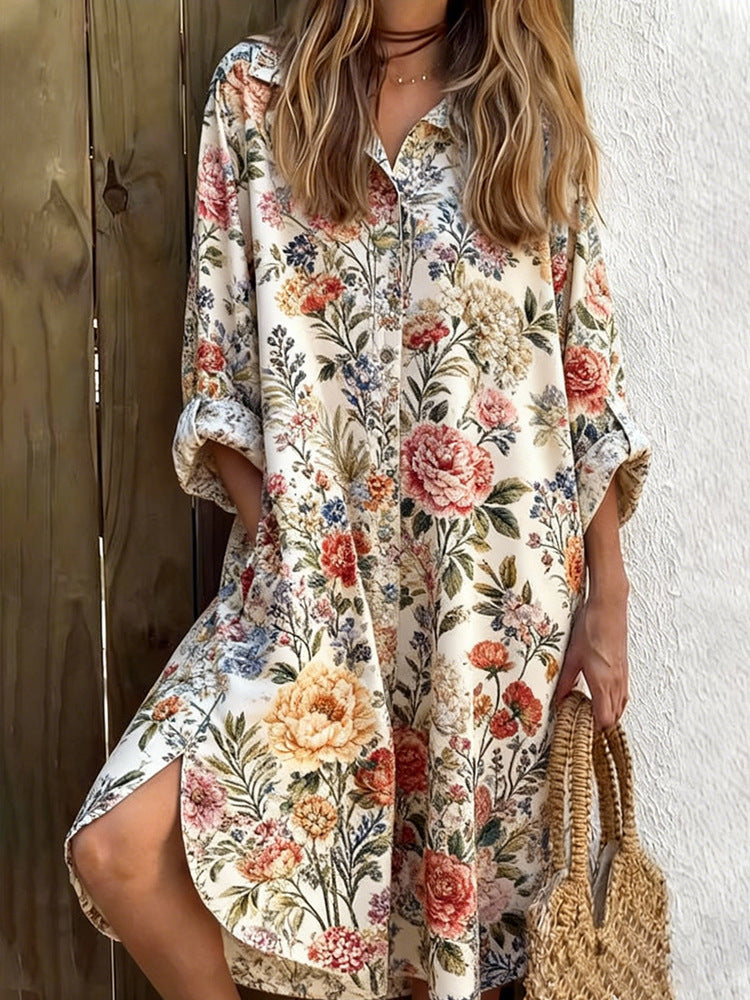 Women's Printed Shirt Dress