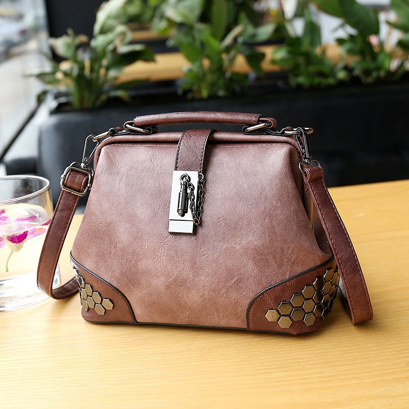 Women Metal Cornered Handbag