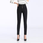 Women's High Waist Fleece Jeans