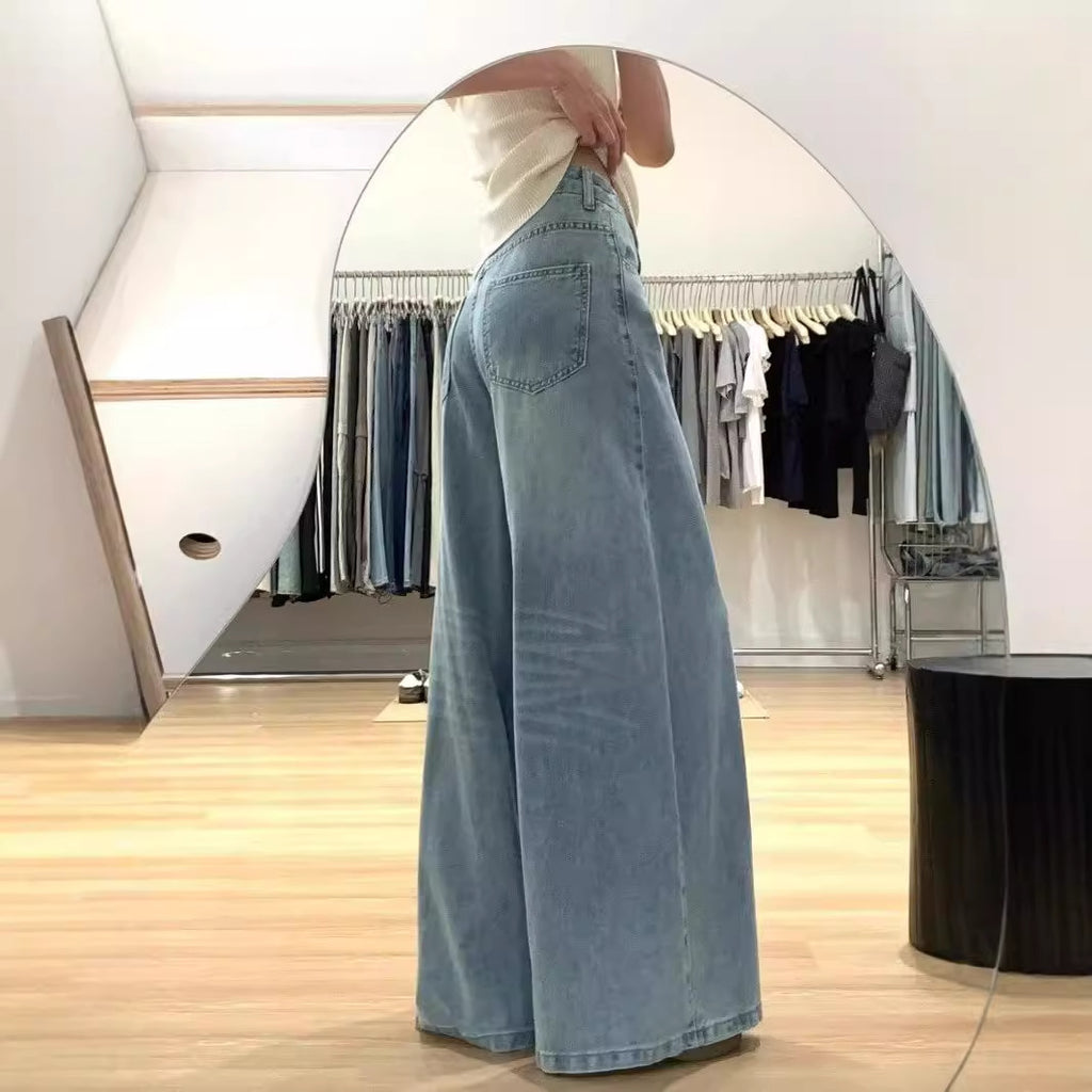 Women's High Waist Wide-leg Jeans