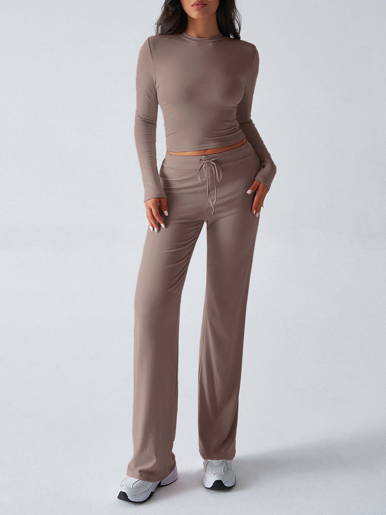 Women's Long-Sleeved Viscose 2 Piece Yoga Suit