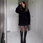 Women's 2 Piece Knitted Sweater And Short Skirt Set