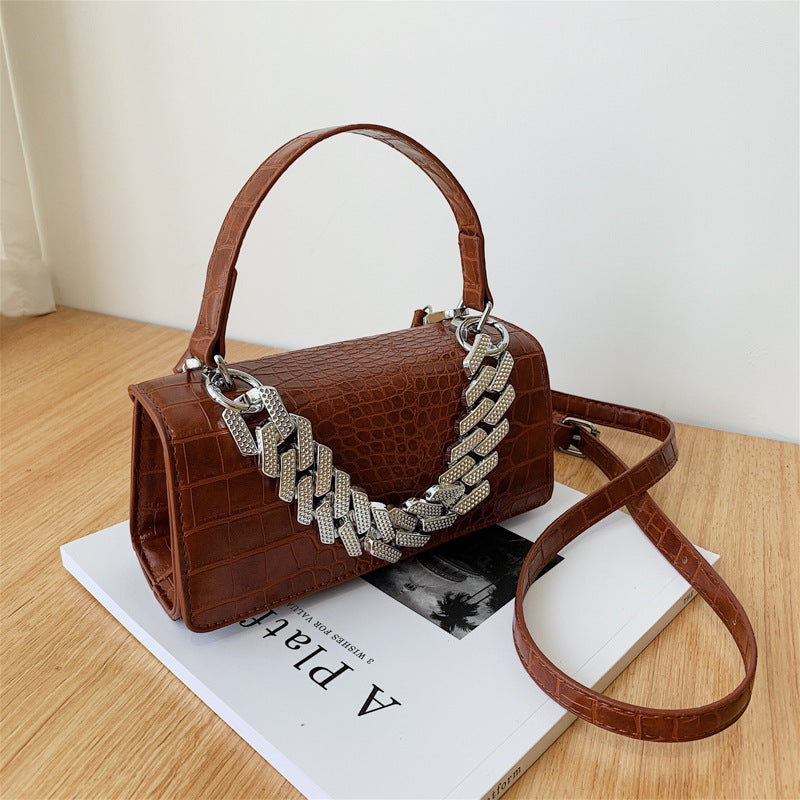Women's Stone Patterned Small Square Bag