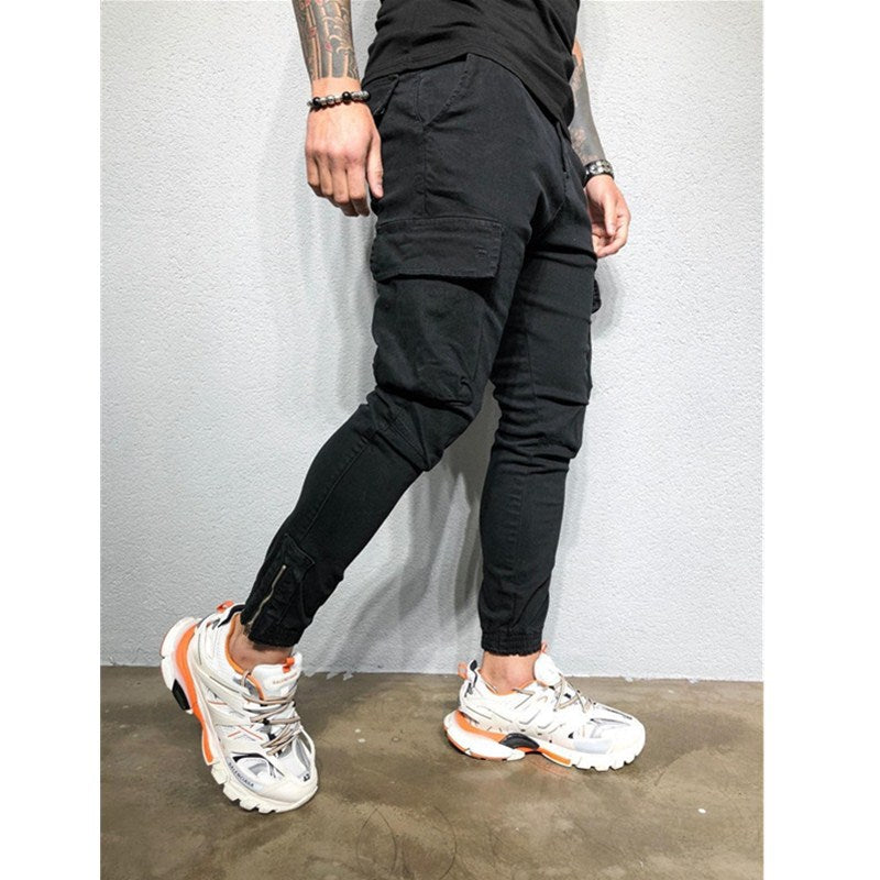 Men's Drawstring Zip Woven Pants