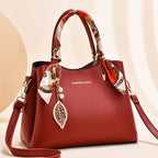 Women's Scarfed Single Shoulder Crossbody Handbag