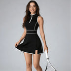 Women's Black Athletic Strong Stretchable Dress