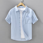 Men's Short-sleeved Cotton Shirt