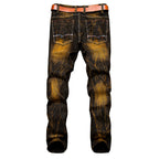 Men's Distressed Slim Fit Straight-leg Washed Jeans