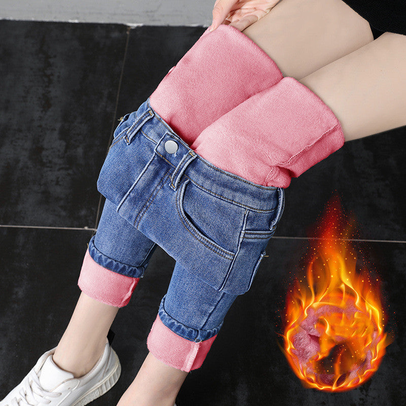 Women's Thick Fleece Jeans