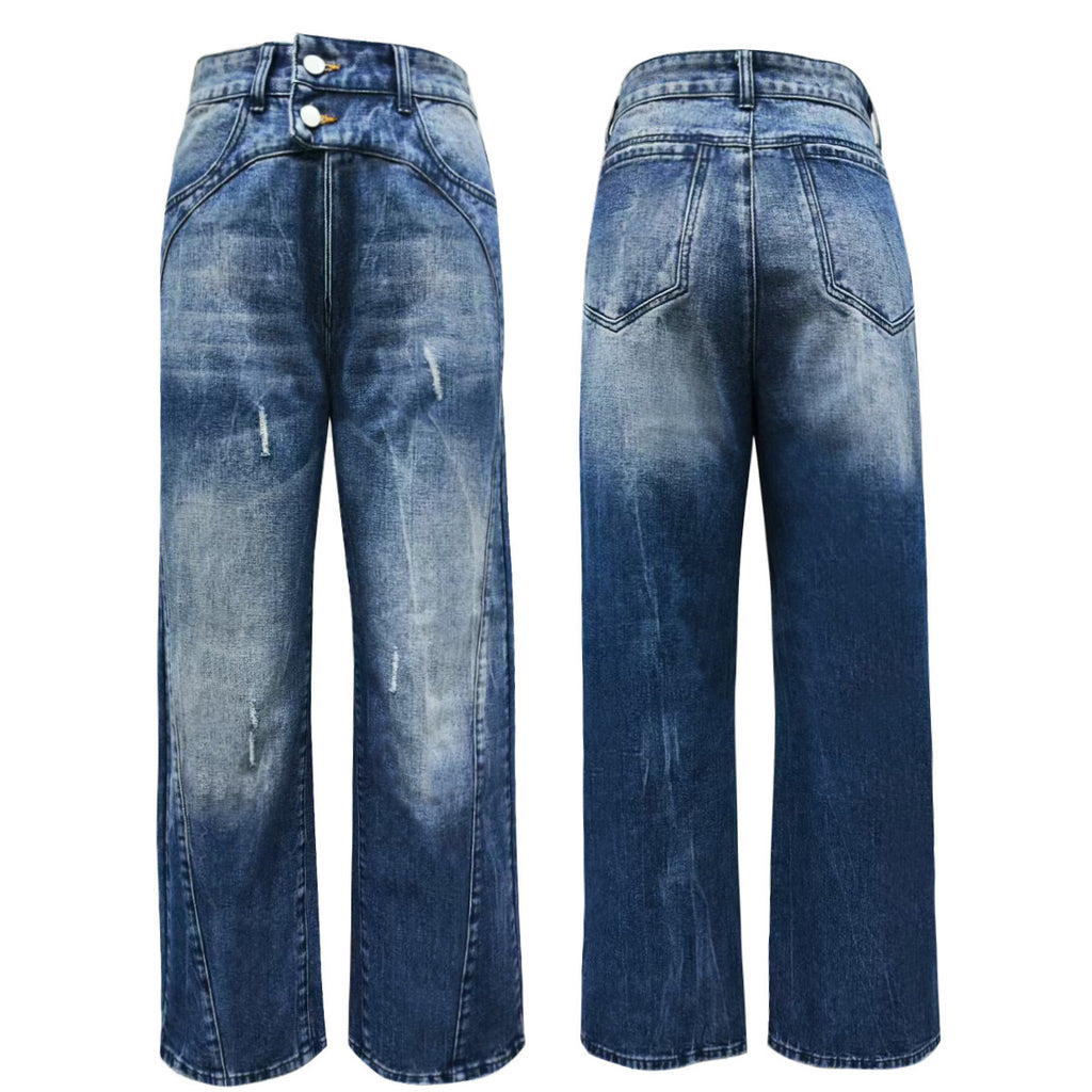 Women's Washed Denim Jeans
