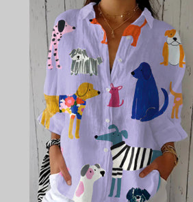 Women's Cross-Border Lapel Shirt