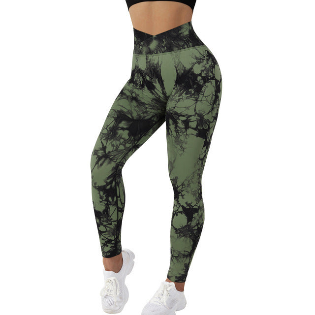 Women's Push-Up Tie Dye Sports Leggings