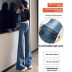 Women's Washed Wide-leg Skinny Jeans