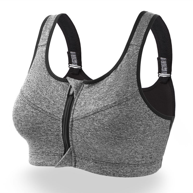 Women's Front Zip Supportive Sports Bra