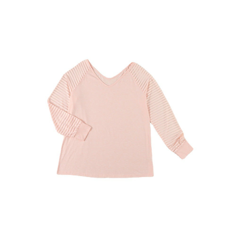 Women's Striped Sleeve Top