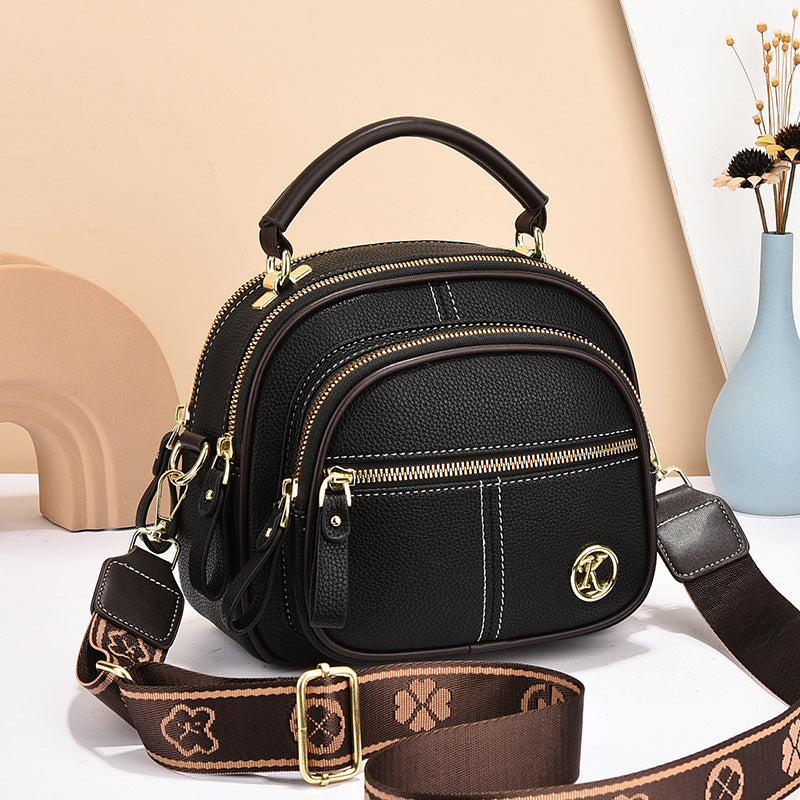 Women's Multi-Zipper Crossbody Bag