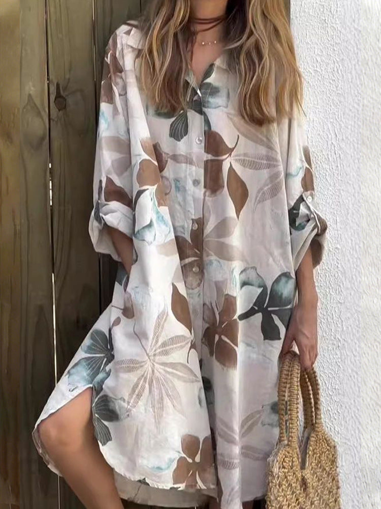 Women's Printed Shirt Dress