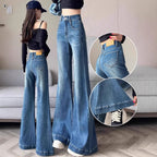 Women's Washed Wide-leg Skinny Jeans