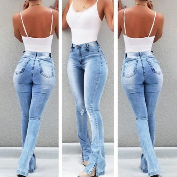 Women's Stretch ripped jeans