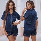 Women's Summer Striped Solid Leisurewear Set