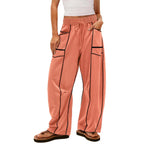 Women's Y2K Black Striped Wide-Leg Pants