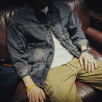 Men's Distressed Denim Jacket
