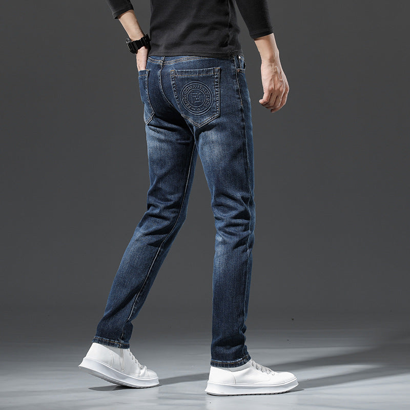 Men's Slim Fit Patterned Jeans