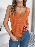 Women's Knitted V-neck Top